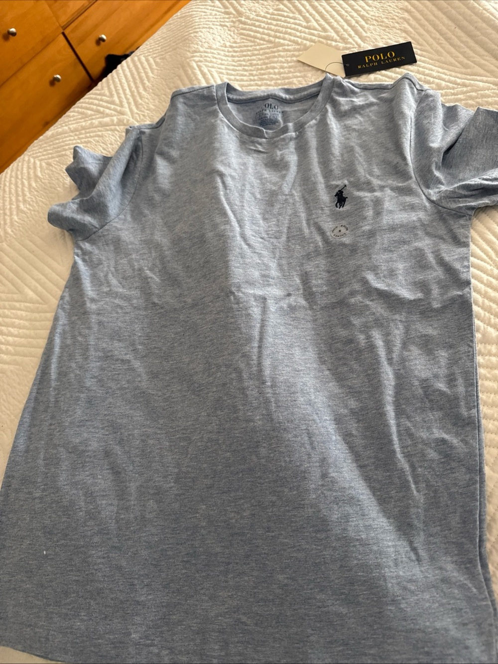 Polo by Ralph Lauren Light Blue Heather Crewneck Tee size small men